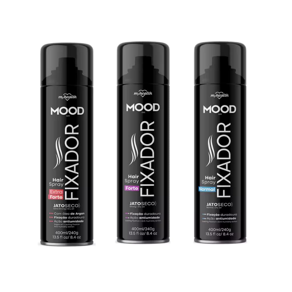 Fixador Para Cabelo Mood 400ml - Normal - Forte - Extra Forte