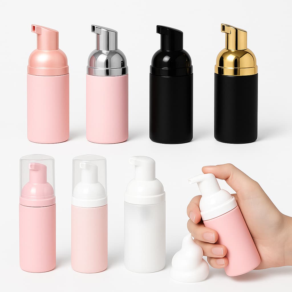 Pump Espumador Frasco Para Espuma, Higienização Facial e Limpeza Extensão de Cílios