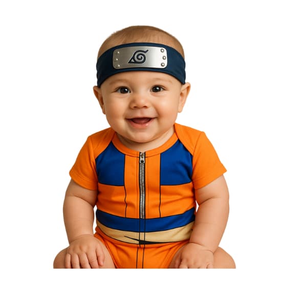 Body Bebê Temático Mesversario Fantasia Infantil  Naruto