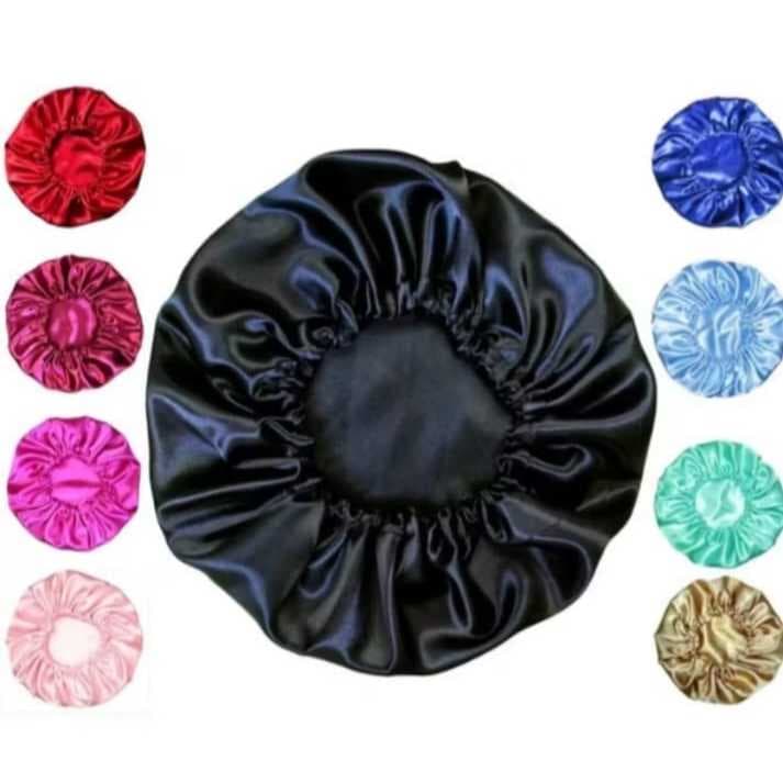 Touca de Cetim anti frizz para dormir confortável
