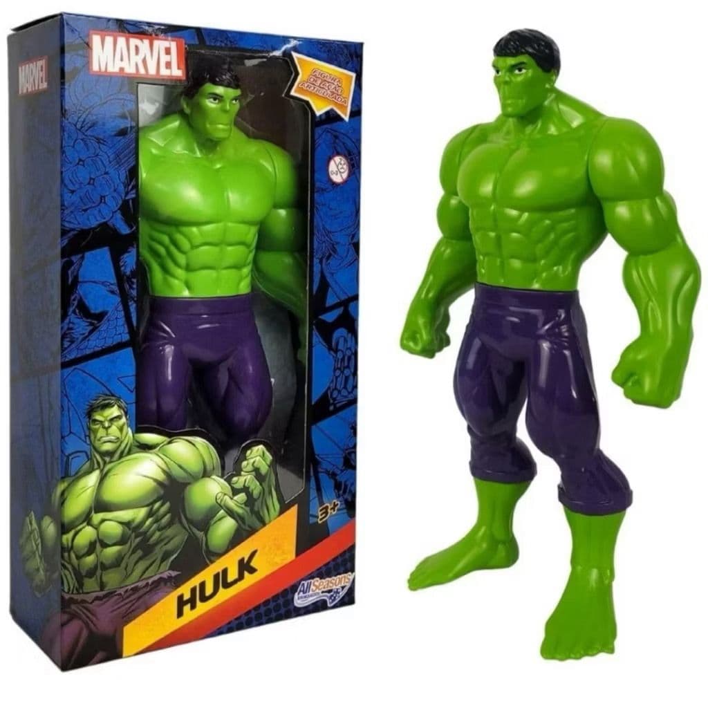 Boneco Hulk Vingadores Boneco Marvel Super Heróis Brinquedo Semi Articulado 22 cm Original