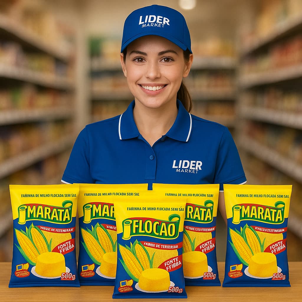5 Pacotes Flocão Milho Maratá 500g cada Cuscuz S/ Gluten
