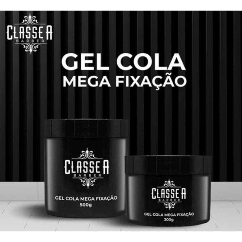 Gel cola de alta fixação para cabelo.