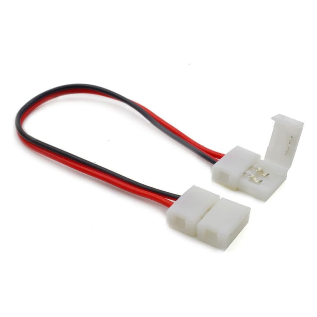 10 Und Emenda Com Extensor Flexível Para Fita LED 2835 ou 3528 Cor Única 2 Vias 12V-24V e 110V-220V
