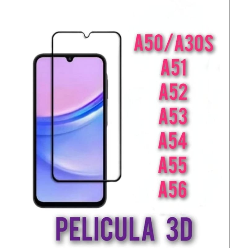 3D Película de Vidro Temperado Para seu Celular Galaxy A50/ A30S/ A51/ A52/ A53/ A54/ A55/ A56..
