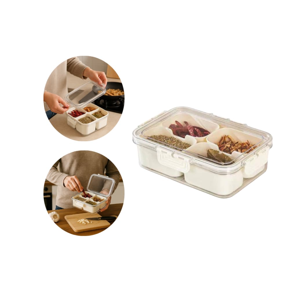 Organizador com 4 Cestos Para Geladeira Armários Cozinha Despensa