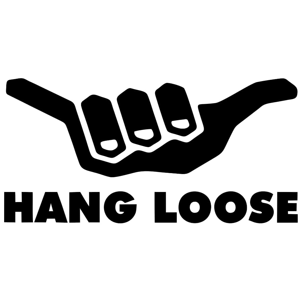 Adesivo Hang Loose Vinil 16cm X 7,5 cm