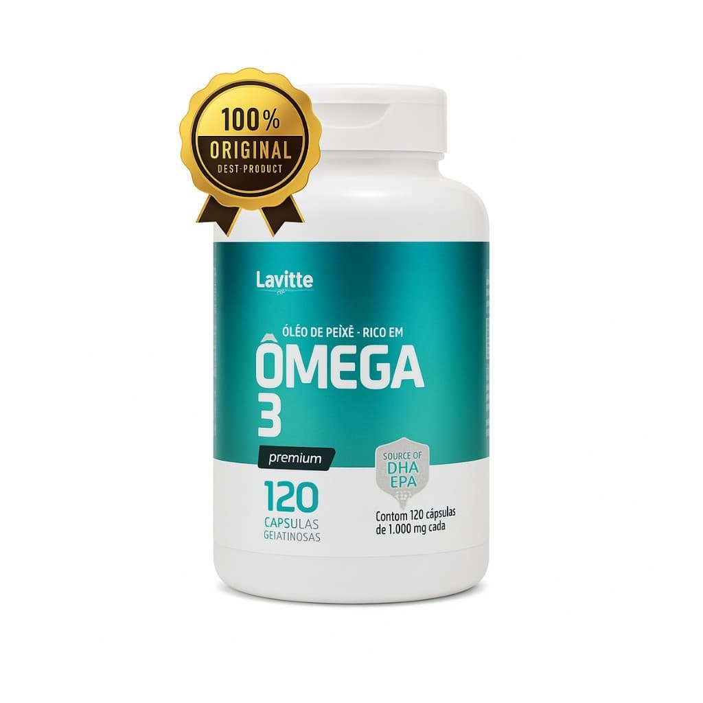 ÔMEGA 3 com EPA e DHA 1000mg com 120 capsulas cada pote