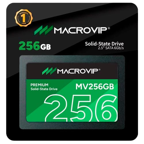 Hd Ssd 256GB MV256GB Macrovip 2.5'' SATA III 6Gb/s Leitura 520MB/S e Gravação 450MB/S