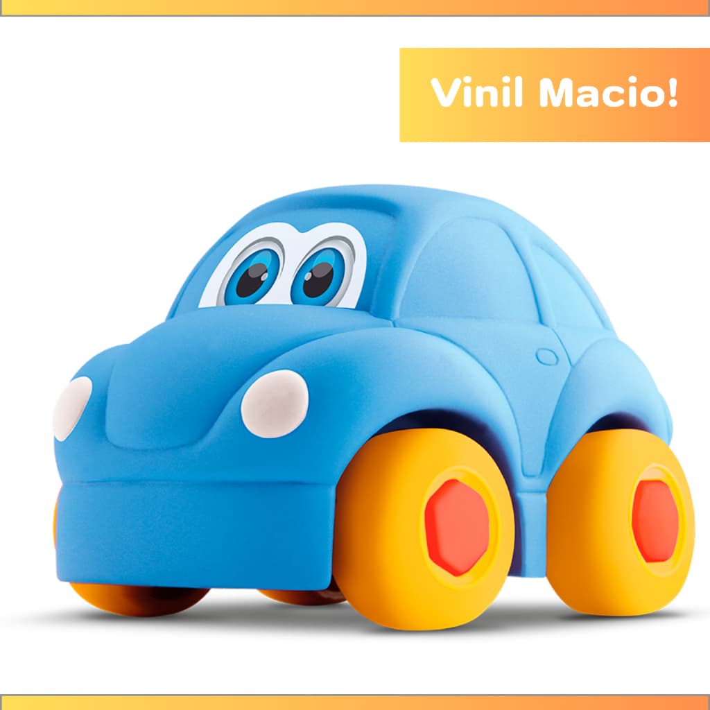 Carrinho Vinil Macio Brinquedo Para Banho Bebes Borracha Antitóxico - Silmar Brinquedos