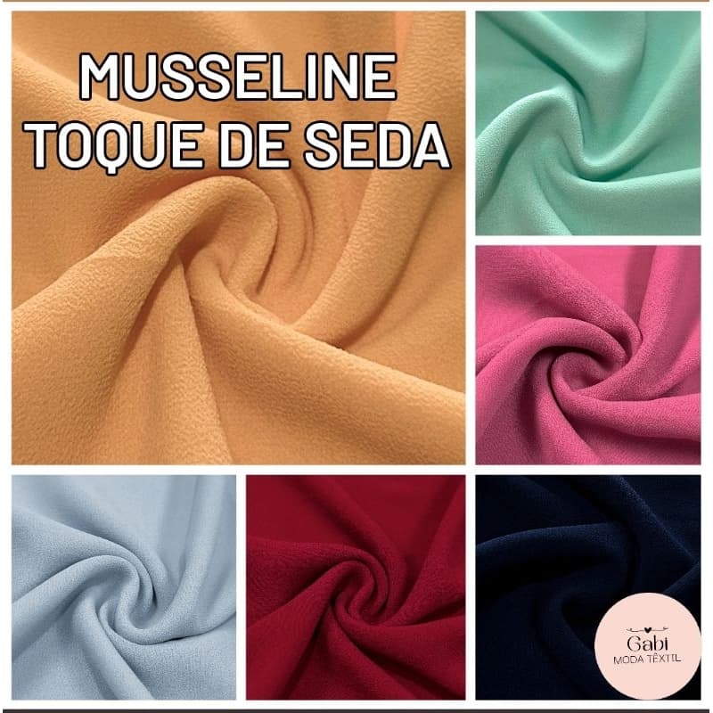 Tecido Musseline Toque de Seda (2m x 1,50m)