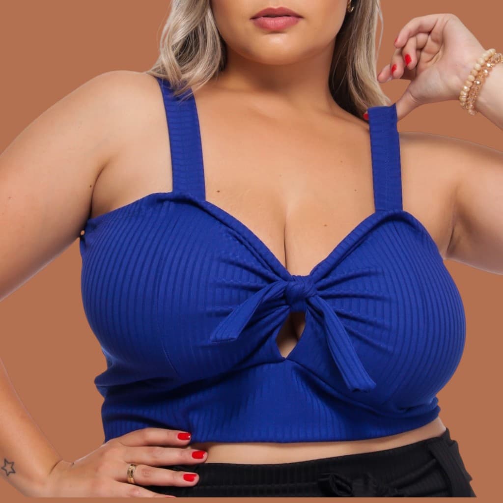 DRAPA PLUS - CROPPED LAÇO PLUS SIZE