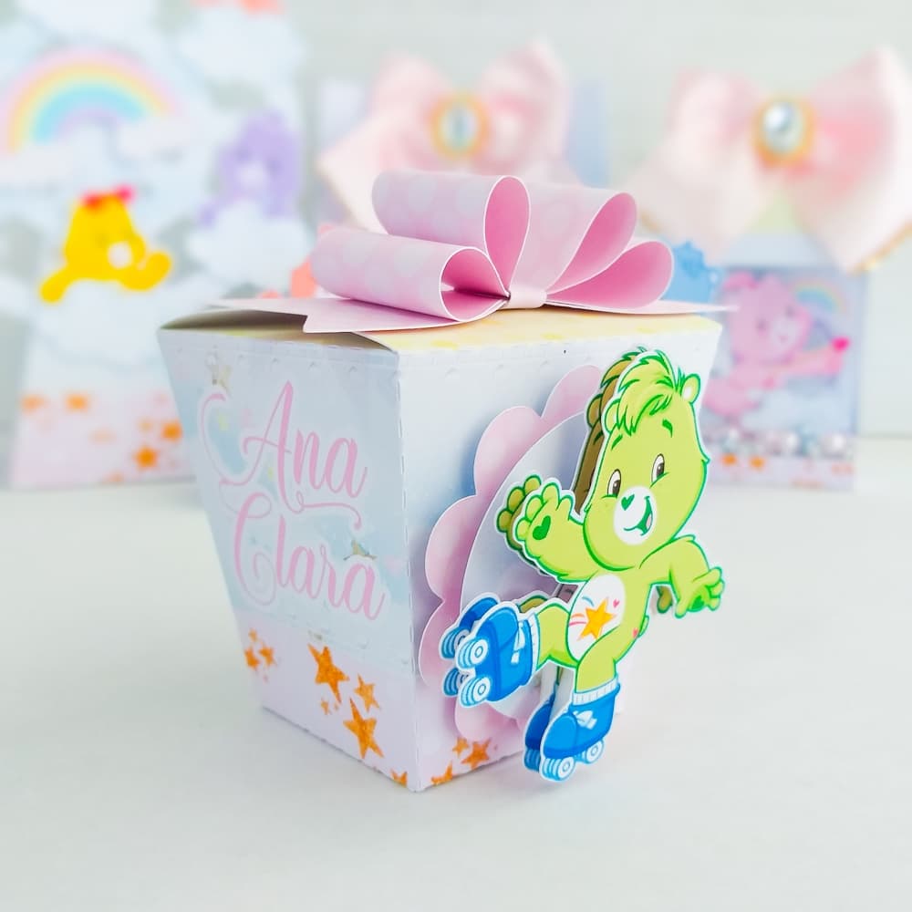 Caixa Sushi Ursinhos Carinhosos - Lembrancinha Personalizada Festa de Aniversário - Chá de Bebê