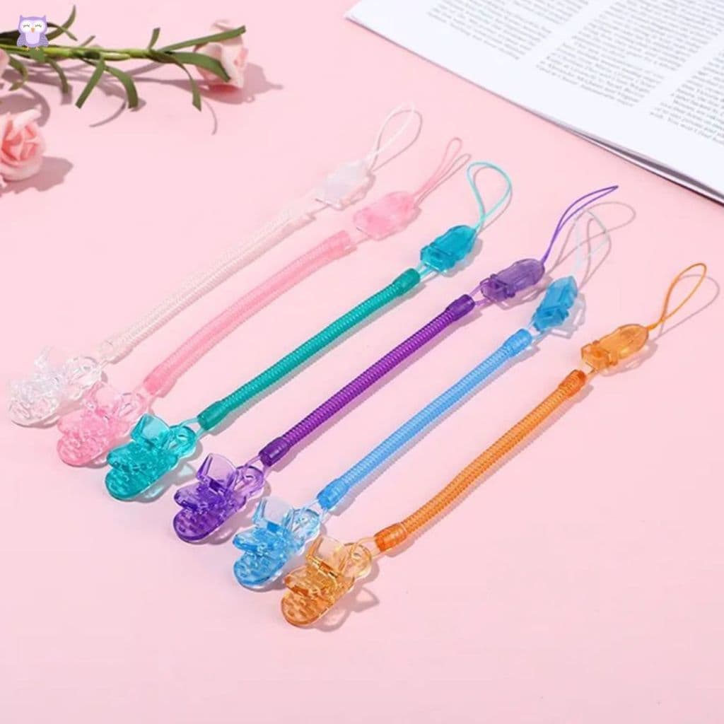 Kit 2 Prendedores de Chupeta Modelo Mola Bico Bebê
