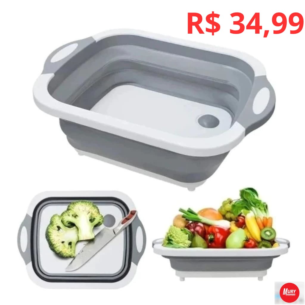 Bacia de Silicone Retrátil Multiuso