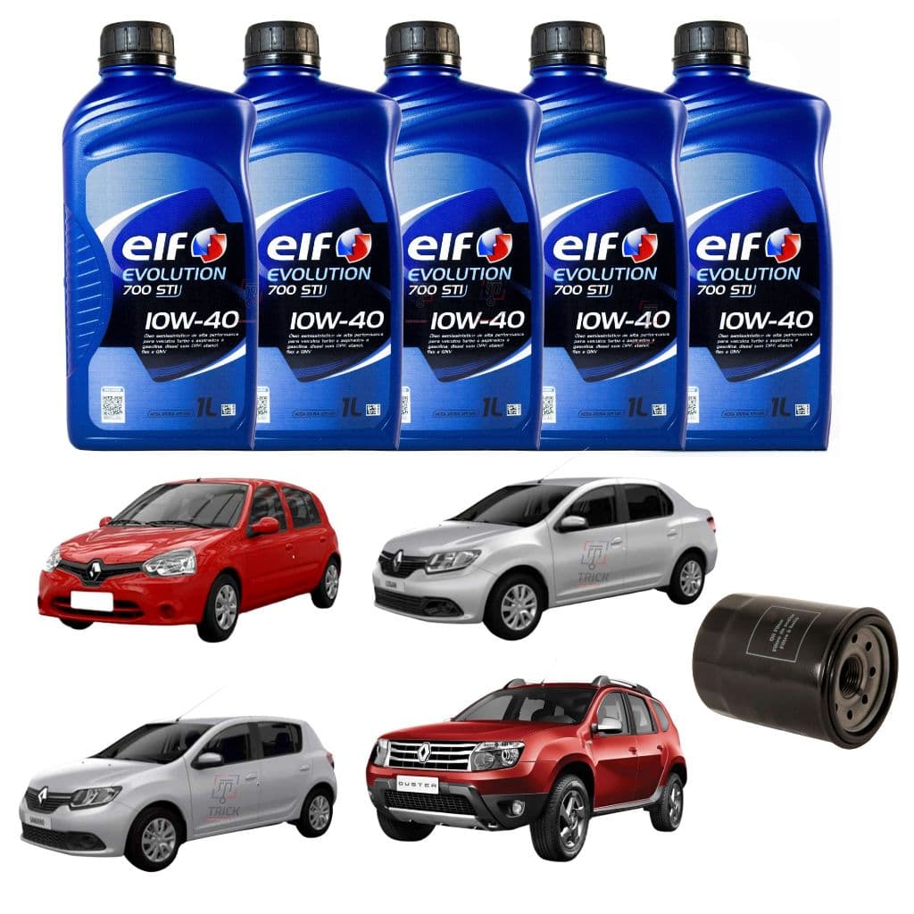 Kit de Troca de Óleo para Renault Duster Logan Clio Symbol 1.6 16v 10w40 + Filtro De Oleo
