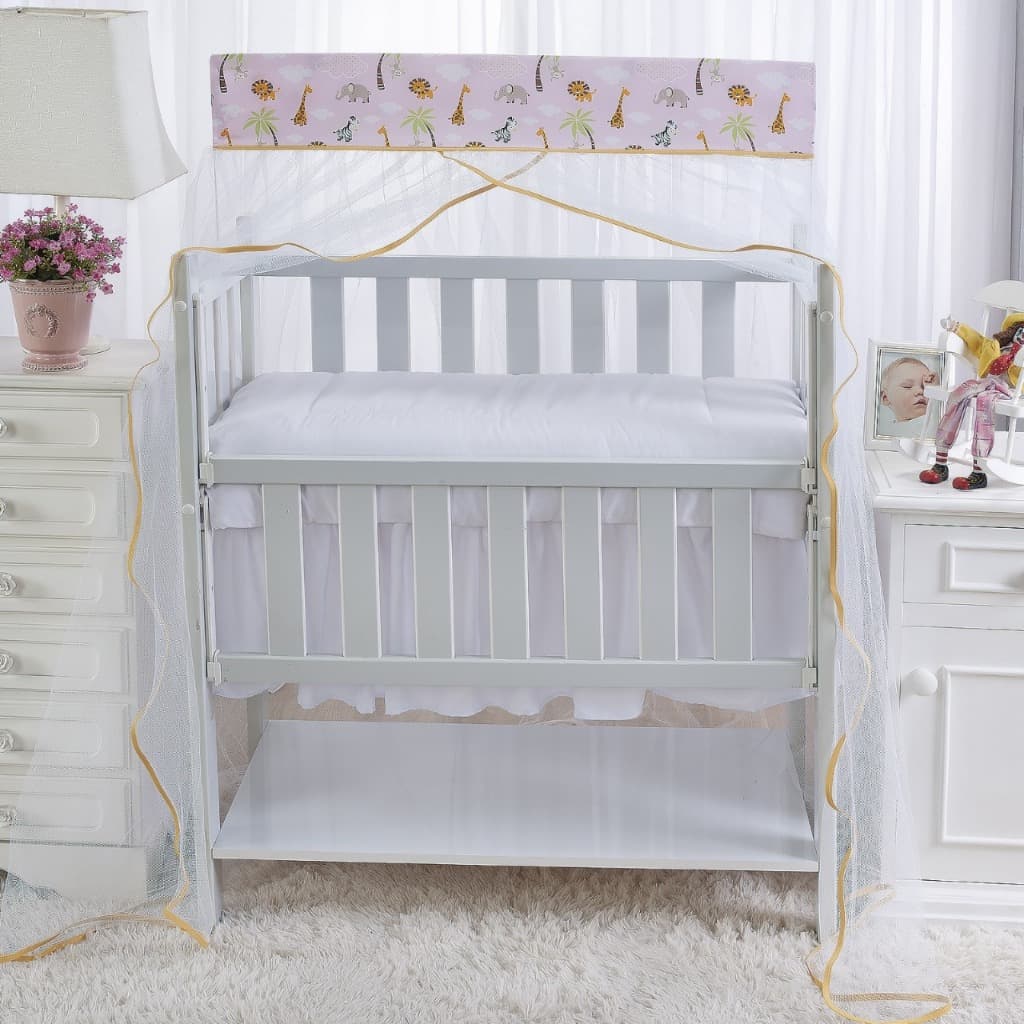 mosquiteiro avulso com cortinado safare rosa para mini berço com 0,94 LARGURA x 1,50 ALTURA