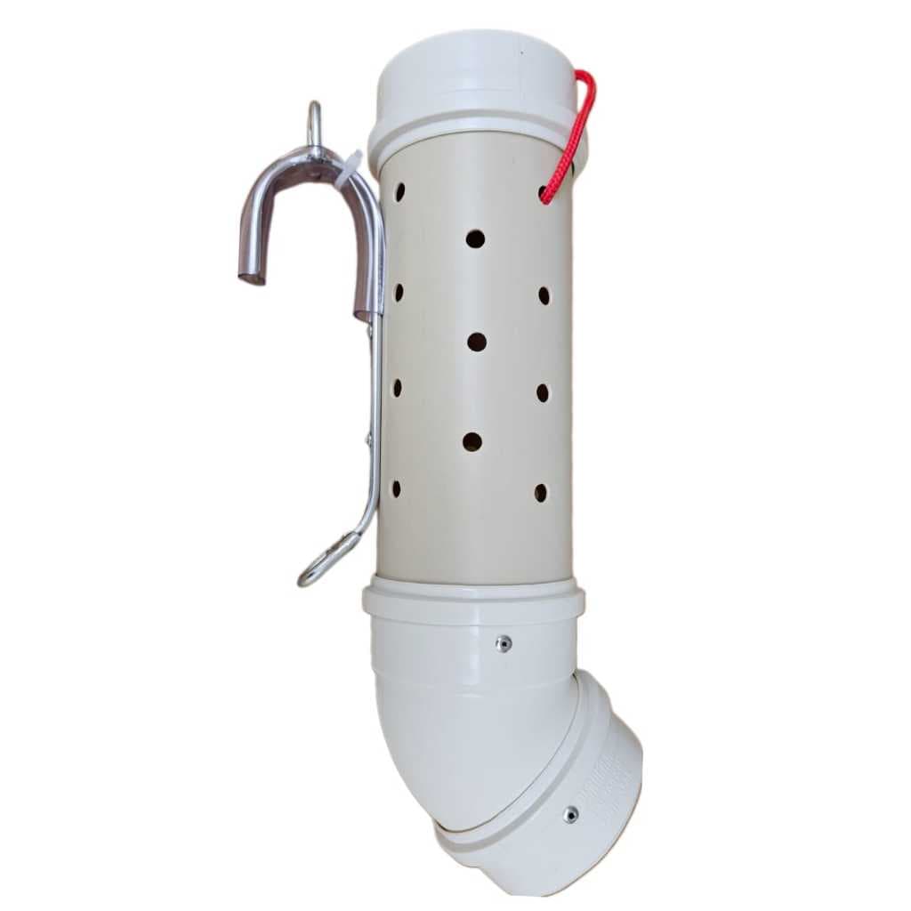 Cevador Pesca 45cm Com Tubo Pvc 100mm Ceva Tratador Peixe