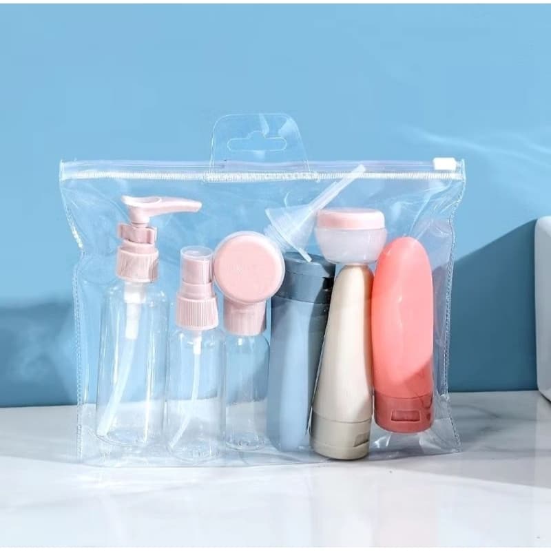 Kit De Frascos Para Viagem 10 Pçs Porta Shampoo,Condicionador, Creme, Álcool Gel