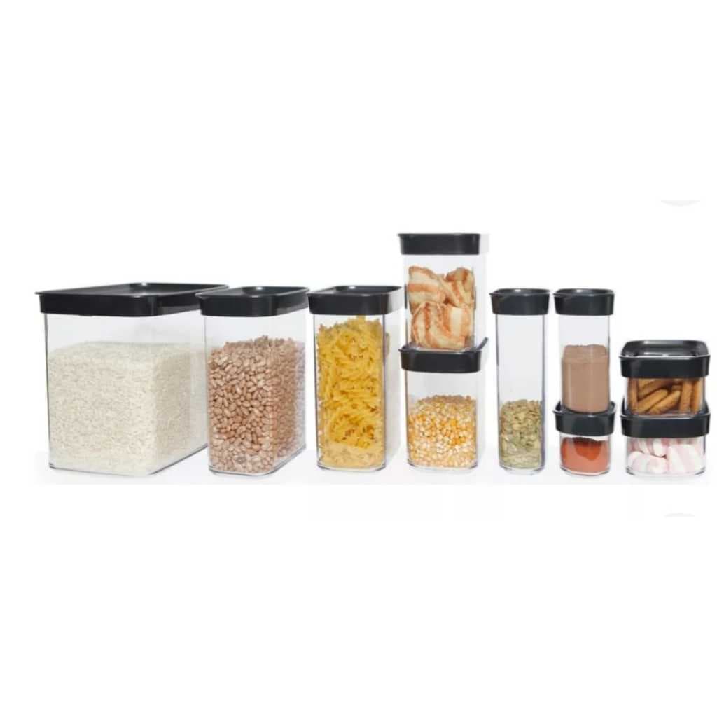 Kit 10 Potes Herméticos Para ARROZ, CEREAIAS E CONDIMENTOS
