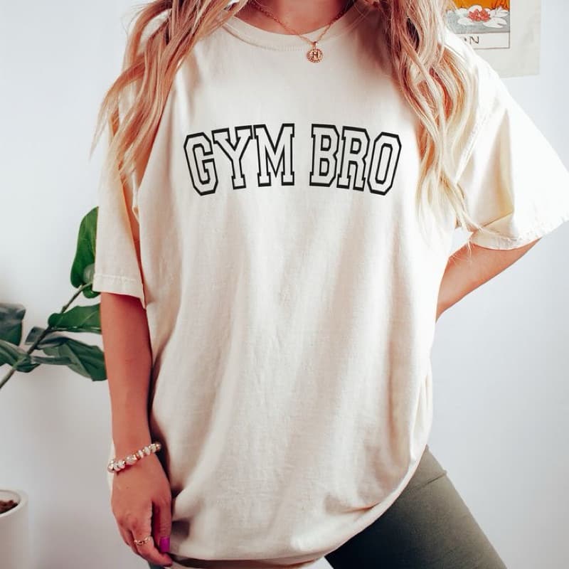 Camiseta de treino Off White Gym Bro academia confortável