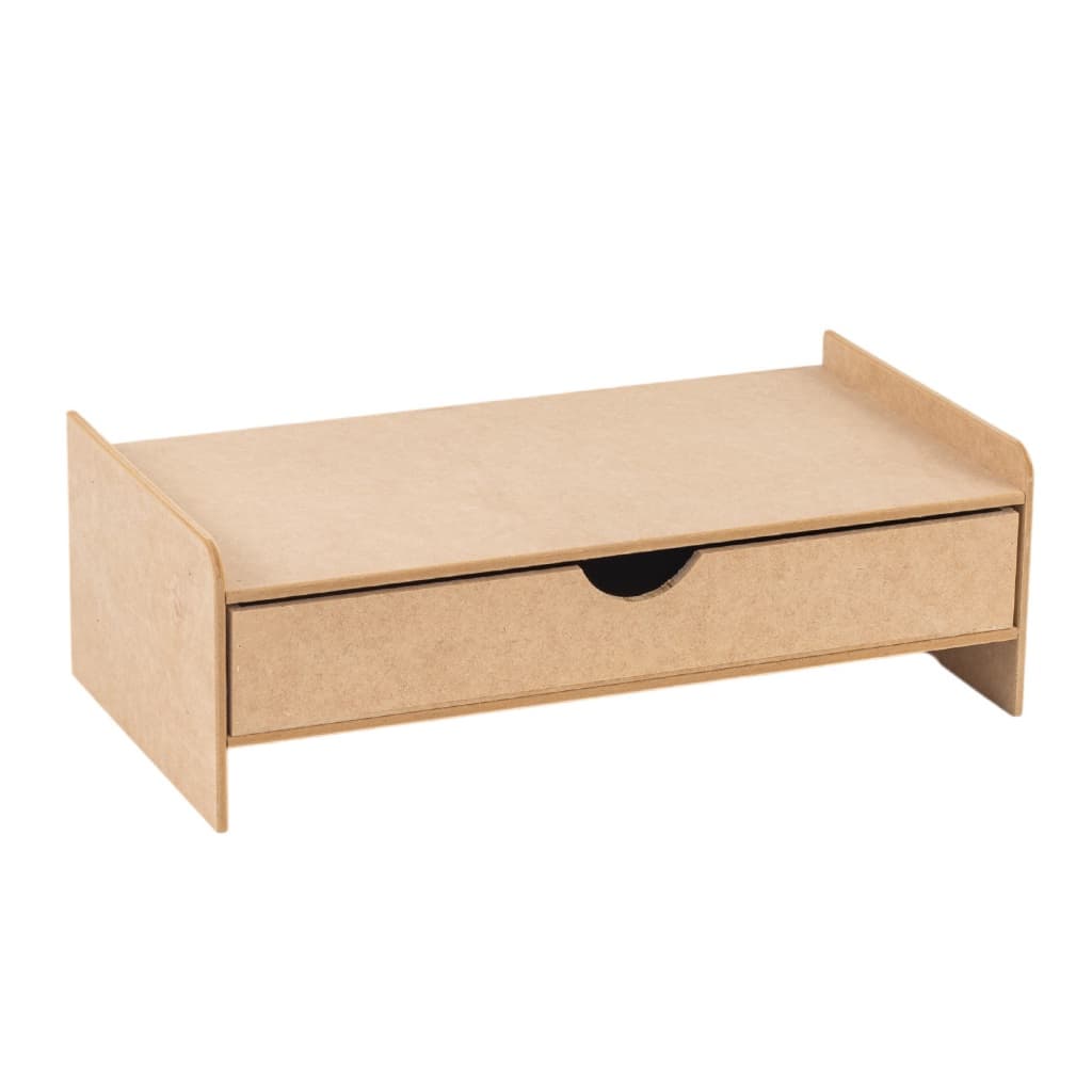 Mesinha Suporte Monitor Teclado Folhas A4 Mdf