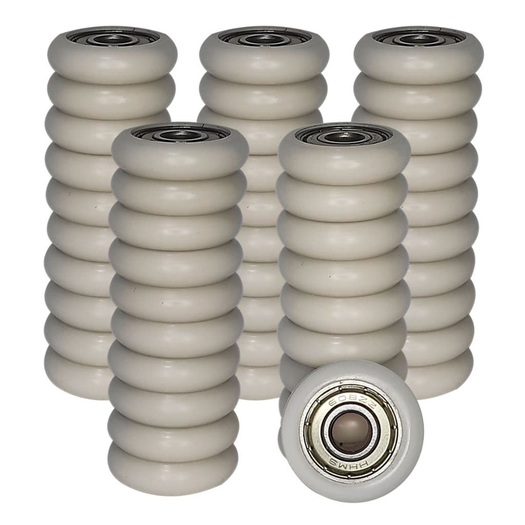 Roldana 30mm com rolamento 608 ZZ Kit 50 peças