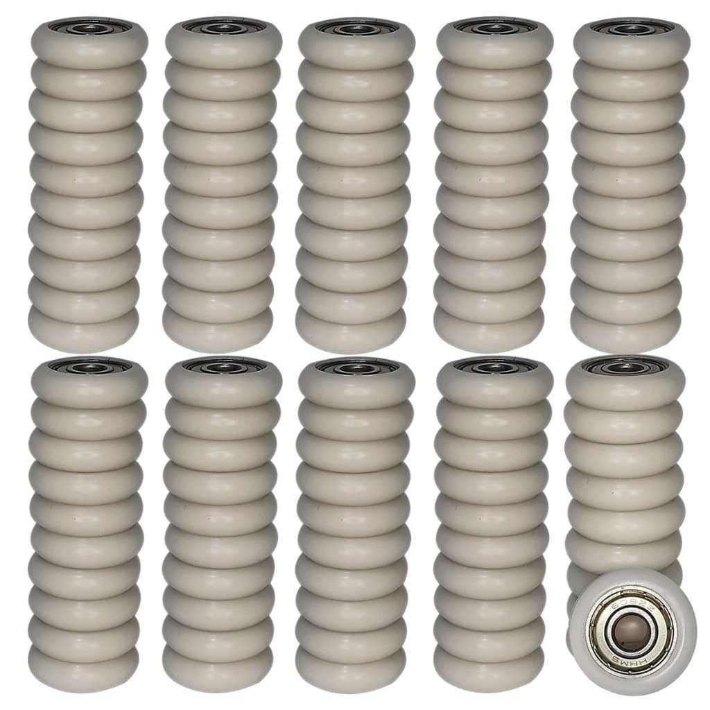 Roldana 30mm com rolamento 608 ZZ Kit 100 peças