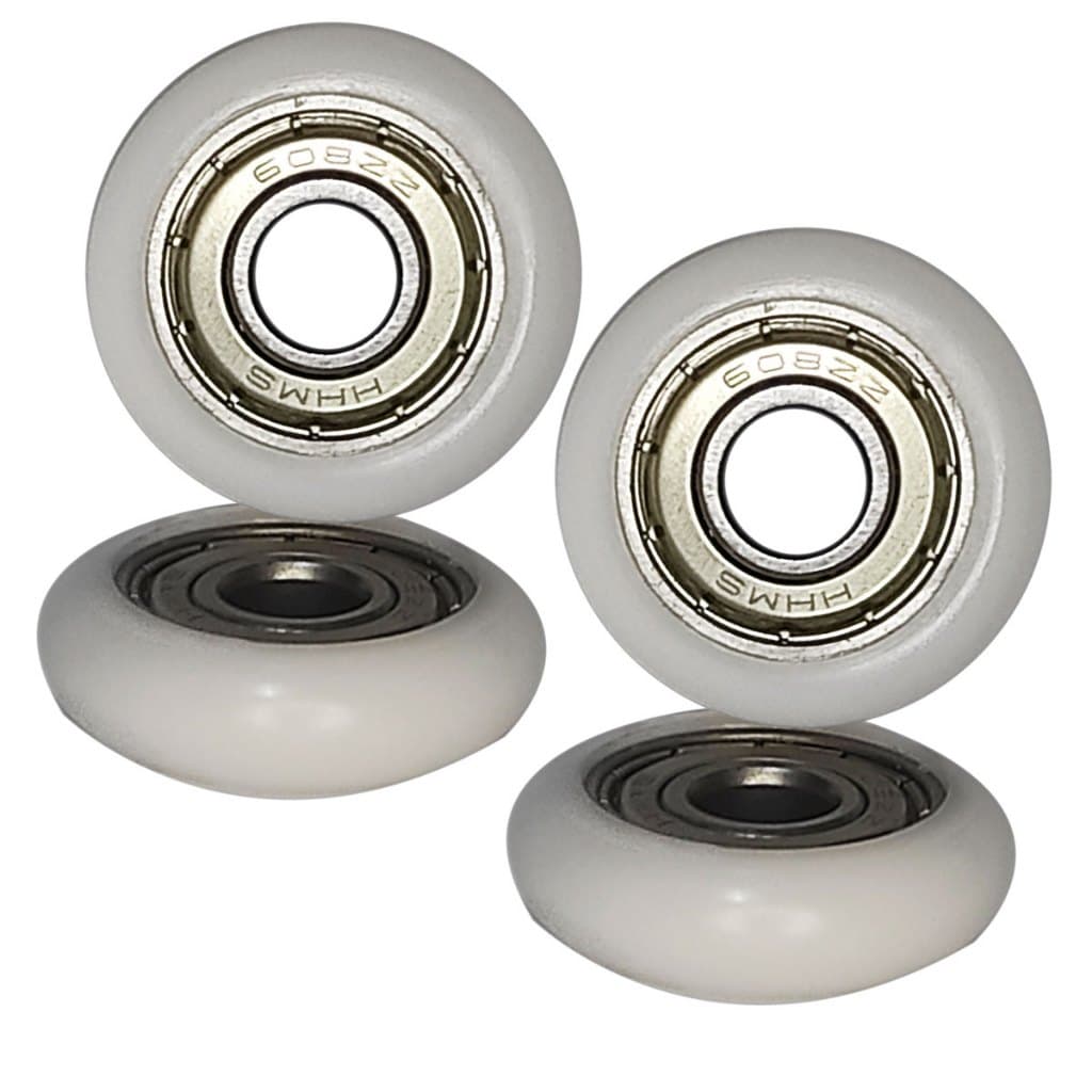 Roldana 30mm com rolamento 608 ZZ Kit 4 peças
