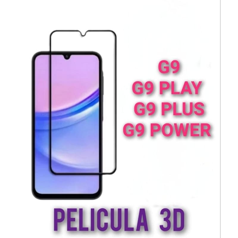 3d película de vidro temperado para seu celular g9 , g9 play , g9 plus , g9 power