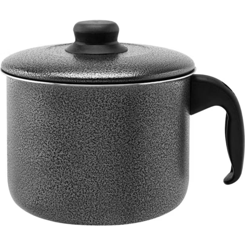 Leiteira Fervedor Com Tampa N12 Em Alumínio Caneca Capacidade 1,2L Preta