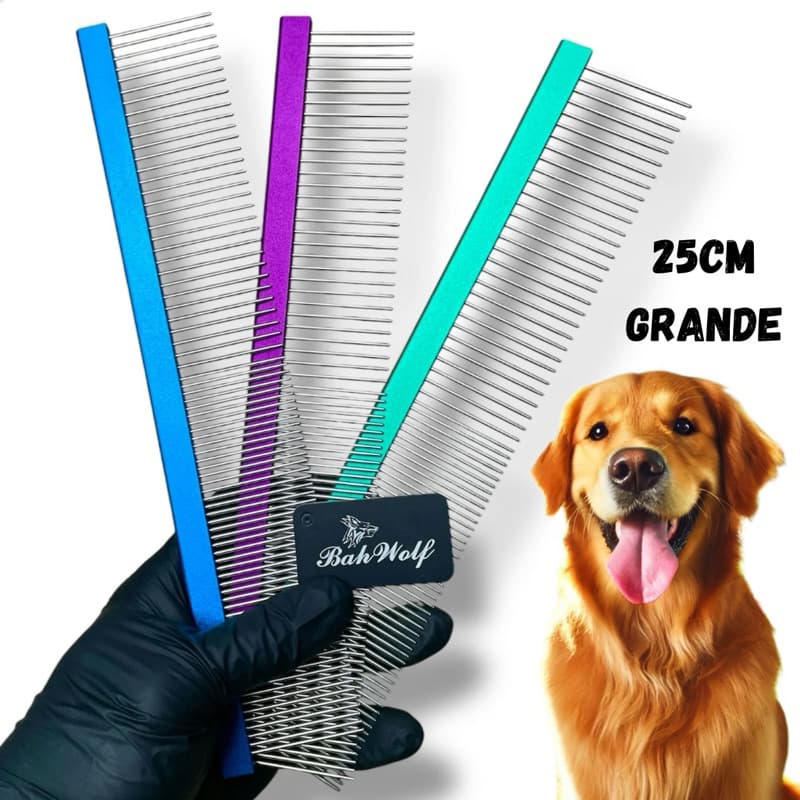 Pente Para Banho E Tosa Pet Shop Linha Profissional - 25cm ou 19cm