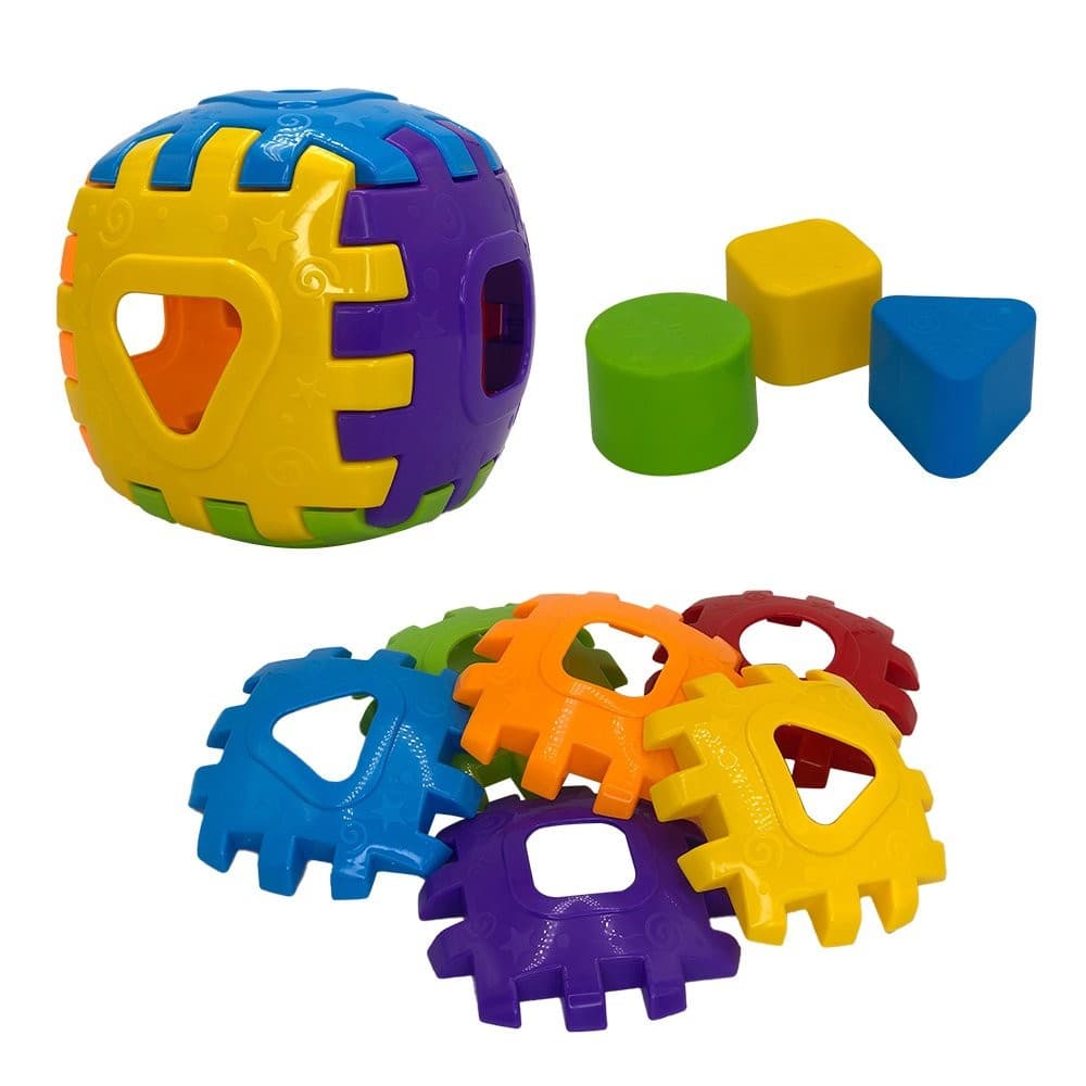 Brinquedo Cubo Didático Infantil Criança Colorido Educativo Monta e Desmonta Com Peças De Encaixar