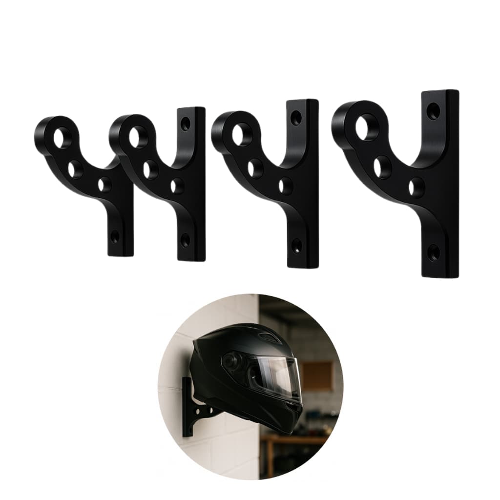 Kit 04 Suporte Pendurar Capacete Acessório Chave Parede Fixo