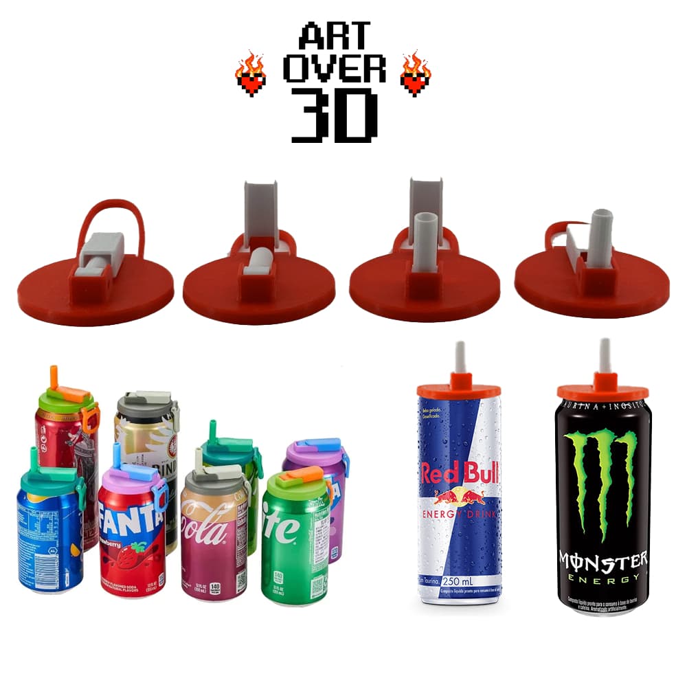 Tampas De Lata De Refrigerante De 2 Cores Reutilizável SERVE EM REDBULL OU MONSTER