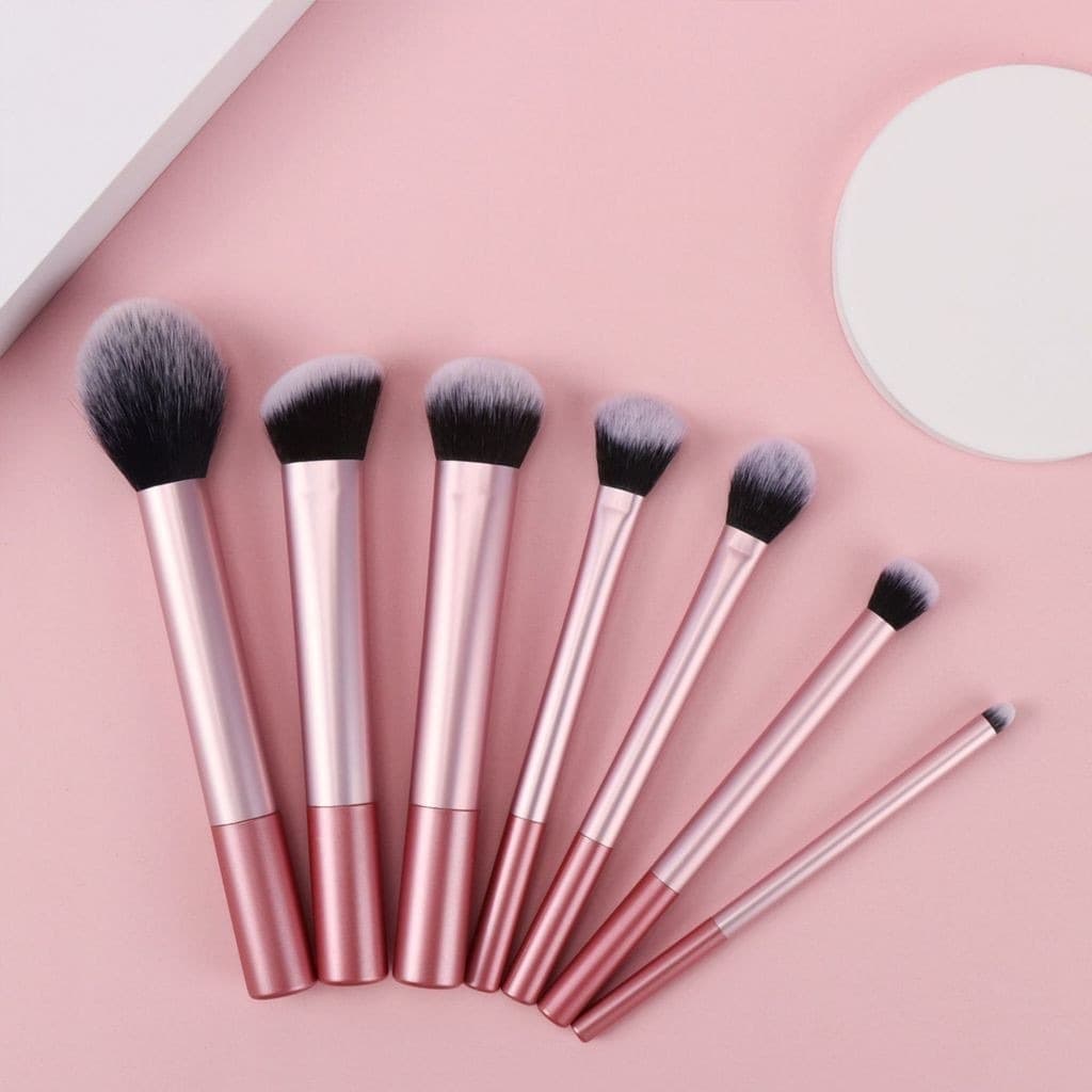 Conjunto De Pincéis De Maquiagem De 7 Peças , Kit De Ferramentas Para Sombra Corretivo Em Pó Solto Blush