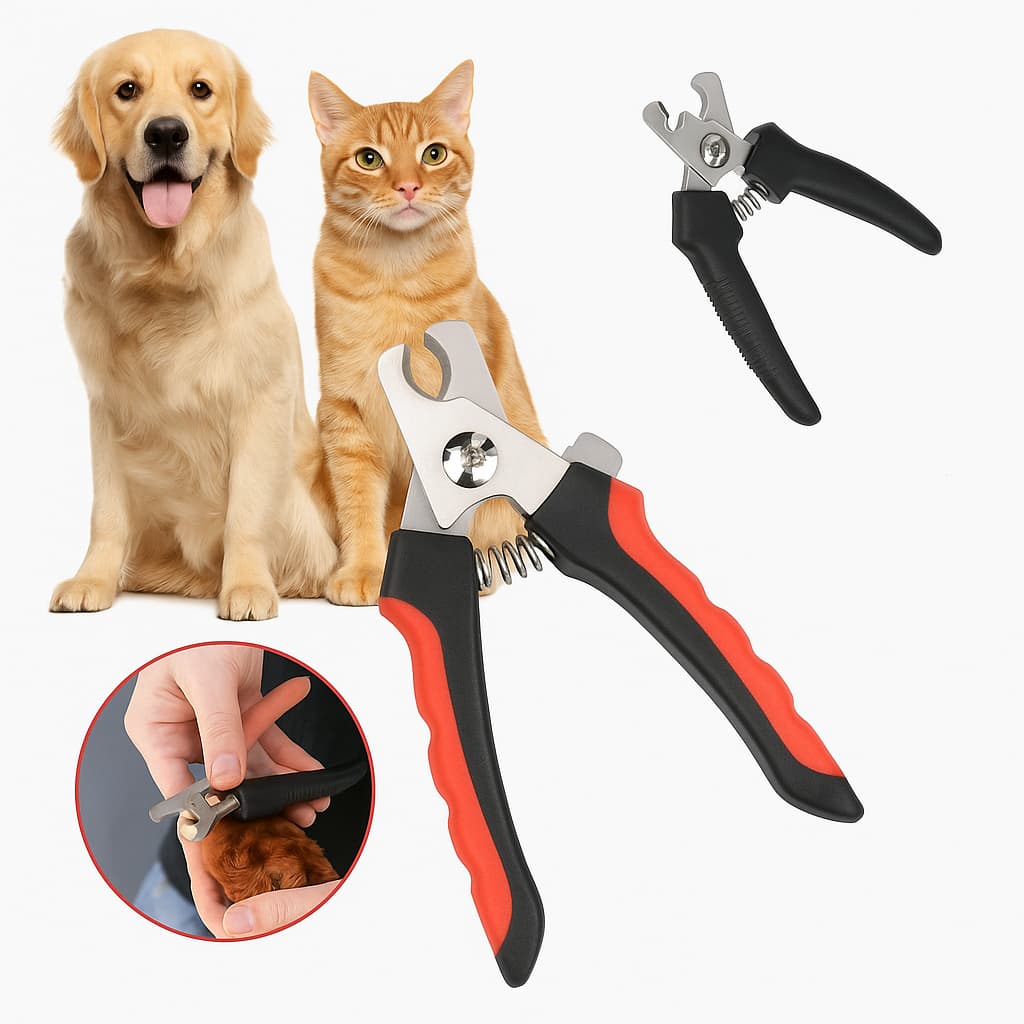 Alicate Cortador de Unha Pet Cães e Gatos Grande Média Porte 16 cm e Pequeno Porte 12 cm