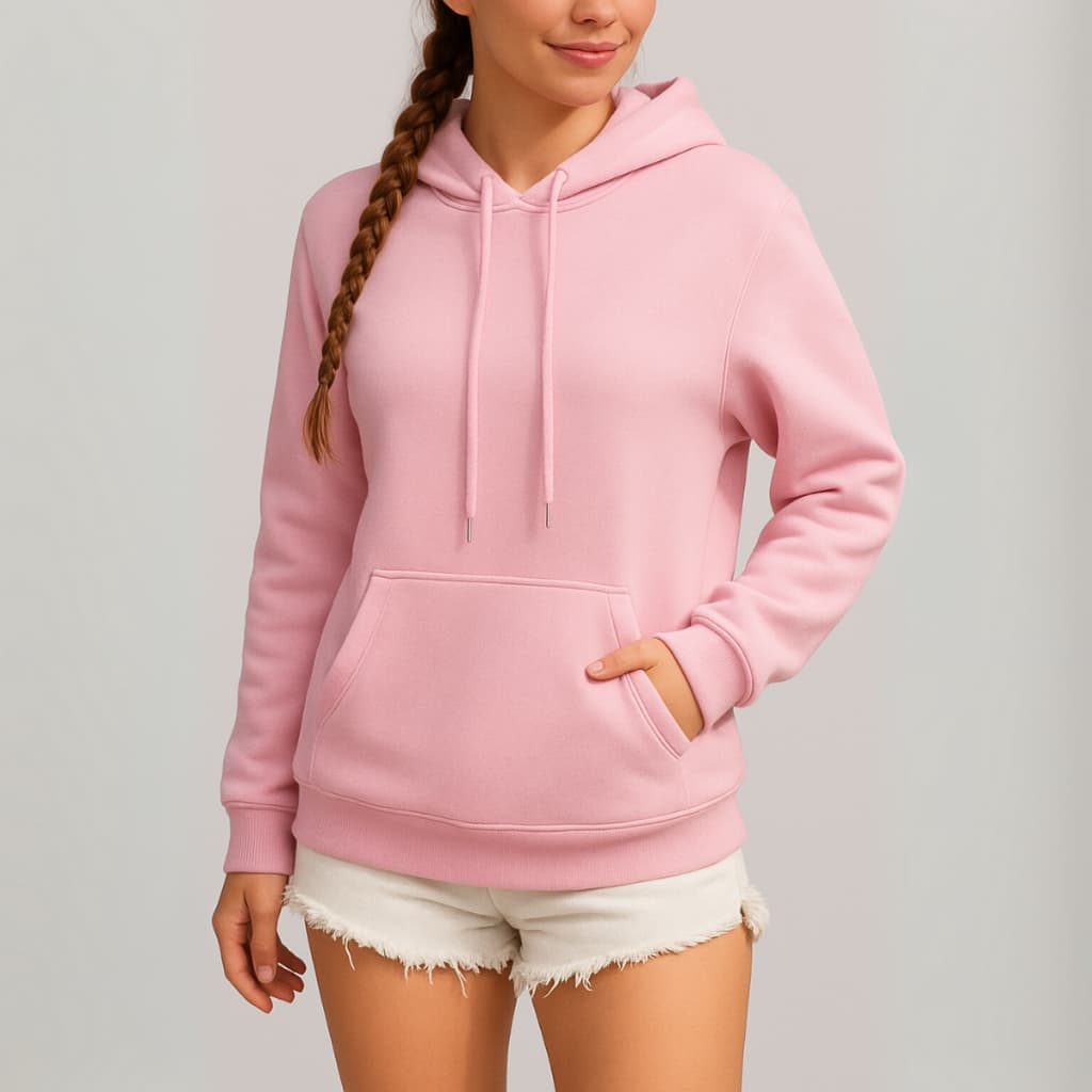 Blusa Moletom Feminina Blusa Canguru Blusa De Frio Com Capuz