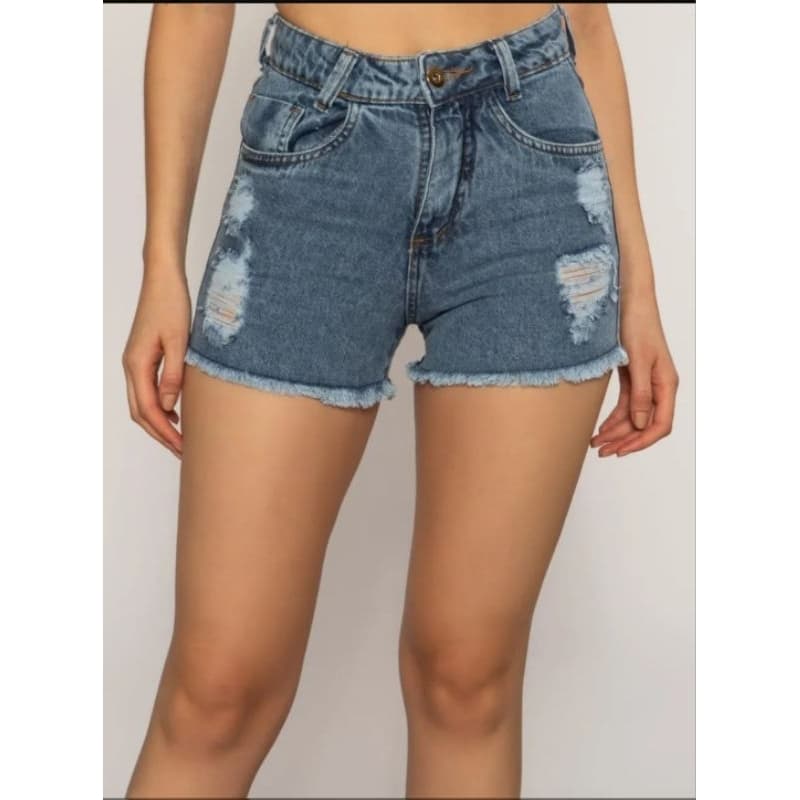 Shorts Curto Feminino Destroyed Moda Femina Lançamento