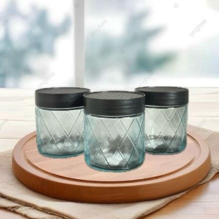 Jogo De Potes 3 Peças Diamante 880ml