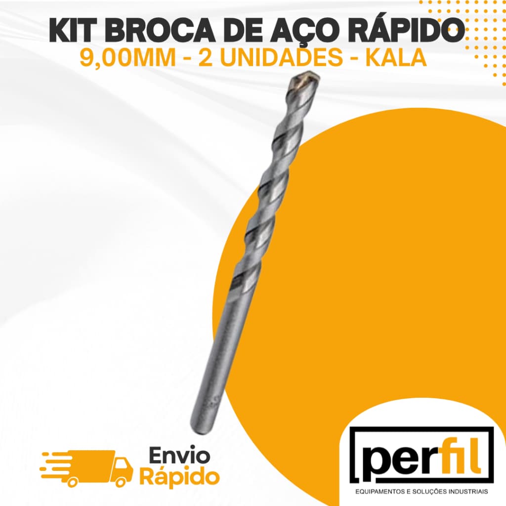 KIT BROCA ACO RAPIDO 9,00MM - KALA - 2 UNIDADES
