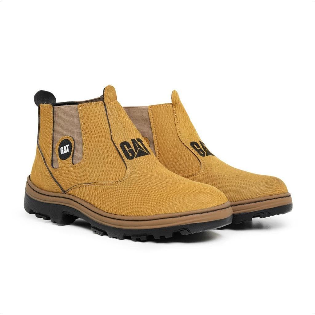 Botina Coturno Masculina Casual Confortavél Trabalho Couro Sintético Sola Adventure Estilo