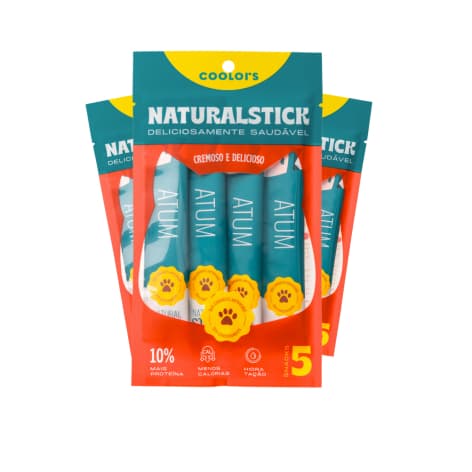 NATURAL STICKS ATUM KIT 15 STICKS 15G  PARA GATOS SNACK CREMOSO
