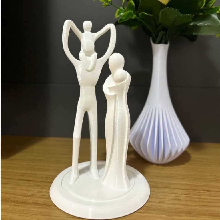 Escultura familiar Decoração moderna e minimalista Amor Mãe Pai Filho Presente Dia das Mães