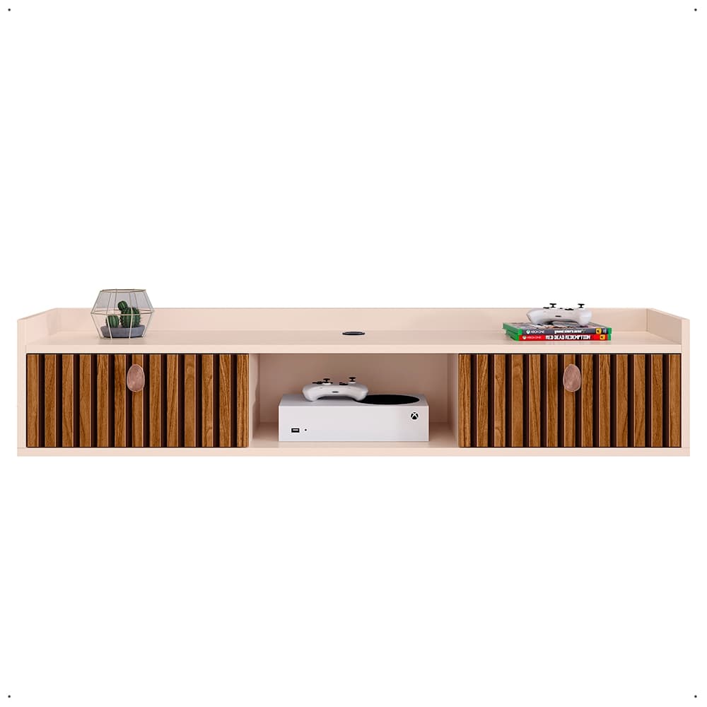 Rack Suspenso 0.90cm Home Vegas Nicho 2 Portas – Funcionalidade e Estilo para Sala ou Quarto