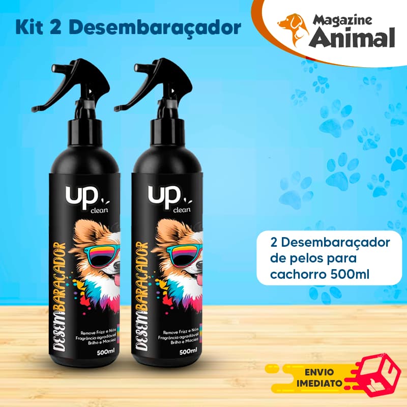 Kit 2 Desembaraçador de Pelos para Cachorro 500ml UP Clean