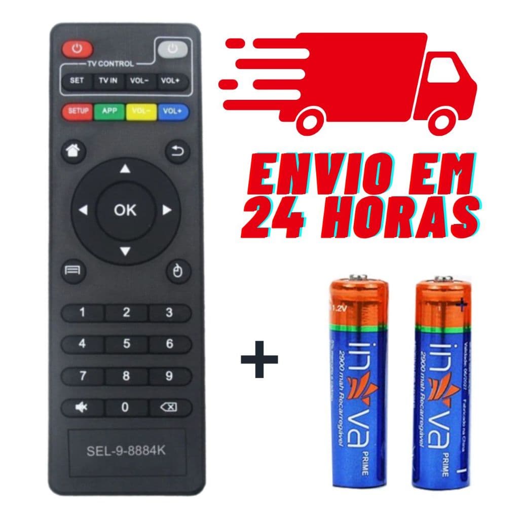 Controle Remoto Para Tv Botões Inteligentes Box Aparelho