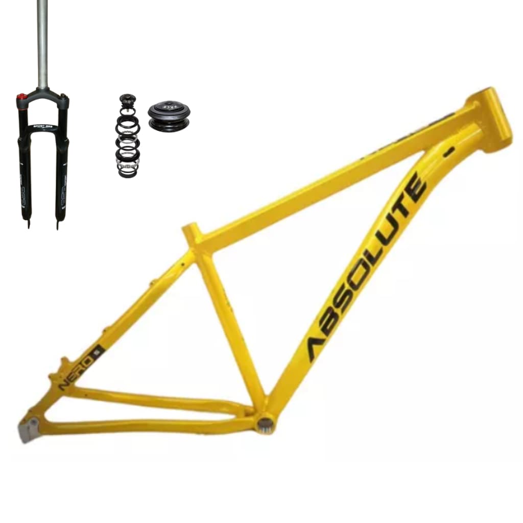 Quadro 29 Absolute Nero 5 Alumínio Mtb +Garfo C/Trava Ombro e Ajuste Preload + Caixa Direção
