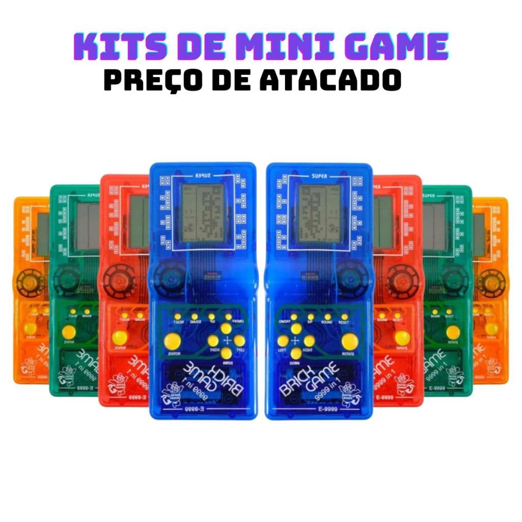 Kit até 24 Mini Game Portátil Retro Brinck Game 9999 Jogos Envio Rápido