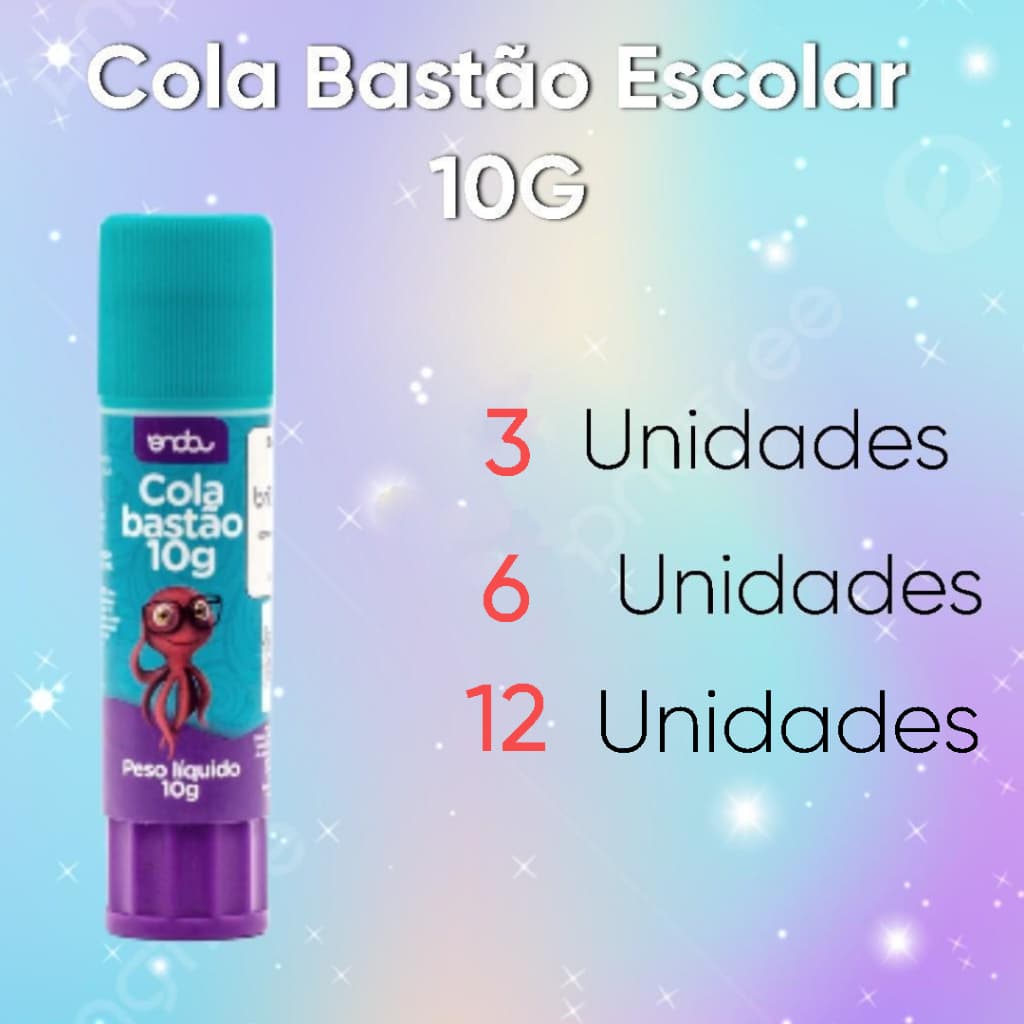 Cola Bastão 10g Secagem Rápida – Ideal Para Escola e Escritório